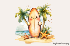Cute Kawaii Summer Clipart PNG Product Image 1