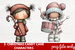 Christmas Candy Cane Characters Clipart Product Image 1
