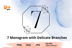 Monogram with Delicate Branches Product Image 1