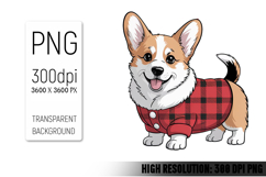 Cute Christmas Dog, Animal Sublimation Clipart PNG Product Image 1