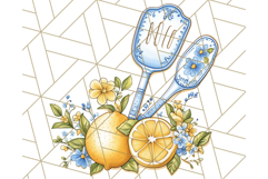 Mediterranean Cottagecore Kitchen PNG Clipart with Lemons Product Image 2