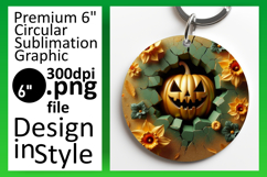 Creative Circle Design for Coasters , 3D Pumpkin Product Image 1