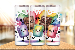 Valentine’s Day Kawaii Chocolate Tumbler Wrap PNG Big Bundle Product Image 6