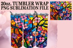 Vibrant Tree Tumbler Wrap 20oz Stained Glass Design Product Image 1