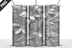 3D Flowers Tumbler Wrap | Sublimation Design | Tumble PNG Product Image 1