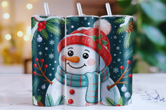 Christmas Snowman Tumbler Wrap | Christmas Wrap Product Image 1