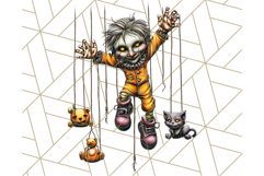 Halloween Monster Clipart PNG, Cute Spooky Characters Product Image 2