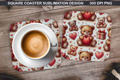 Valentine Coaster Sublimation, Valentine Coaster PNG Design Product Image 1