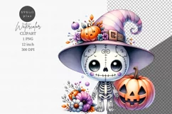 Halloween clipart, Skeleton clipart, Autumn clipart Product Image 1