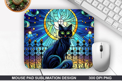 Cat Mouse Pad, Halloween Mouse Pad PNG Design, Halloween Product Image 1