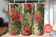 Christmas Flowers Tumbler | Christmas Tumbler Wrap Product Image 1