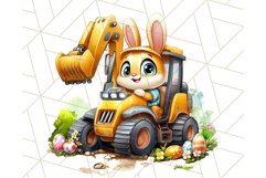Easter Bunny Construction Clipart, Spring Png Product Image 4