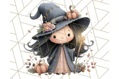 Spooky Little Witches Halloween Clipart PNG Product Image 2