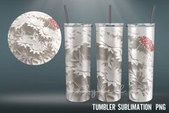 3D Tumbler wrap| Flowers Tumbler Sublimation Design Product Image 6