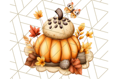 Fall Cookie Clipart PNG, Autumn Sweets Pumpkin Cookies Product Image 2