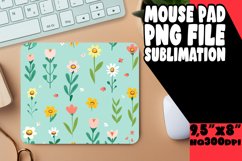Sublimation Mouse Pad Design Watercolor Boho Bouquet Product Image 1