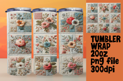 Creative 20oz Tumbler Template , Patchwork Product Image 1