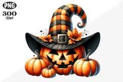 Halloween Pumpkins Sublimation - Clipart PNG Design Product Image 1