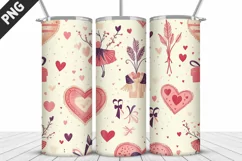 Valentines Love Skinny Tumbler PNG Wrap| Valentines Tumbler Product Image 3