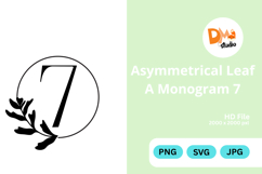 Asymmetrical Leaf Monogram Product Image 1