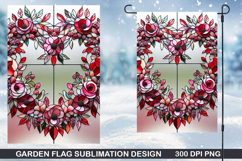 Flowers Garden Flag Sublimation| Flower Garden Flag PNG Product Image 1