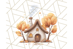 Autumn Treehouse &amp; Woodland Cabin PNG Clipart Product Image 2