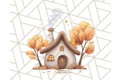 Autumn Treehouse & Woodland Cabin PNG Clipart Product Image 2