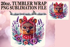 Magical mornings 20oz tumbler wrap, Cute Animals Product Image 1