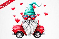 Valentine Gnome On pickup Sublimation- Gnome Sublimation Product Image 1