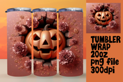 Handcrafted 20oz Tumbler Design , 3D Pumpkin Product Image 1