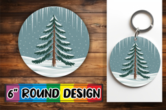 Playful Ornaments Circle Sublimation, Winter Product Image 1