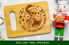 All i want for Christmas is books Cutting Board SVG Product Image 1