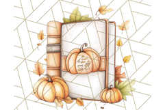Pumpkin Spice Chibi Girls, Fall Accessories PNG, Cozy Autumn Product Image 2