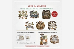 Love The Unloved PNG Bundle | Cute Misunderstood Animals Product Image 7