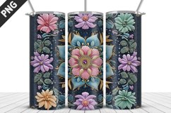 Flowers Tumbler Wrap | Sublimation Design | Tumbler PNG Product Image 1