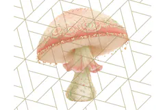 Fall Foliage Clipart PNG, Pink and Green Leaves Product Image 2