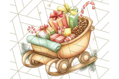 Muted Cute Safari Christmas Animal PNG Clipart, Holiday Png Product Image 2