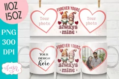 Cute Valentines Photo Mug Wrap template PNG for Sublimation Product Image 1