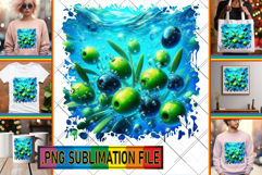 Cheerful TSHIRT Gift Ideas PNG, 3D Fruits Product Image 1