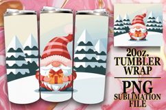 Joyful Moments 20oz tumbler wrap, Gnomes Product Image 1