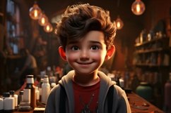 3D Character Child Boy Hairdresser with relevant environment Product Image 1