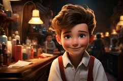3D Character Child Boy Hairdresser with relevant environment Product Image 1