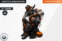 Scarecrow Clipart, Halloween clipart, Halloween sublimation Product Image 1