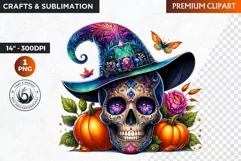 Sugar Skull clipart, Day of the Dead Clipart, halloween Product Image 1