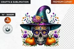 Sugar Skull clipart, Day of the Dead Clipart, halloween Product Image 1