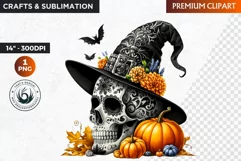 Sugar Skull clipart, Day of the Dead Clipart, halloween Product Image 1
