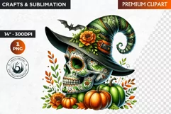 Sugar Skull clipart, Day of the Dead Clipart, halloween Product Image 1