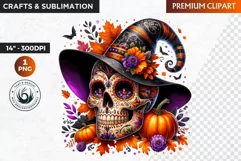 Sugar Skull clipart, Day of the Dead Clipart, halloween Product Image 1
