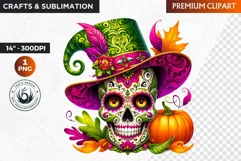 Sugar Skull clipart, Day of the Dead Clipart, halloween Product Image 1