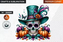 Sugar Skull clipart, Day of the Dead Clipart, halloween Product Image 1